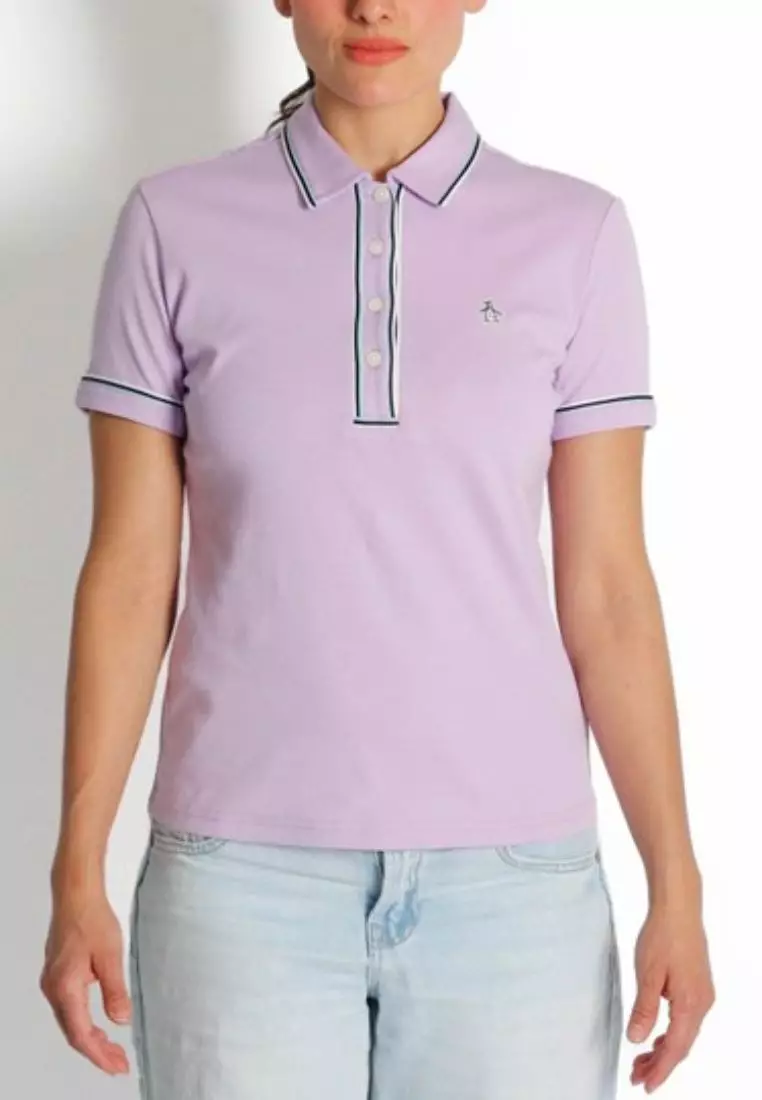 Organic Cotton  3D Veronica Short Sleeve Polo Shirt