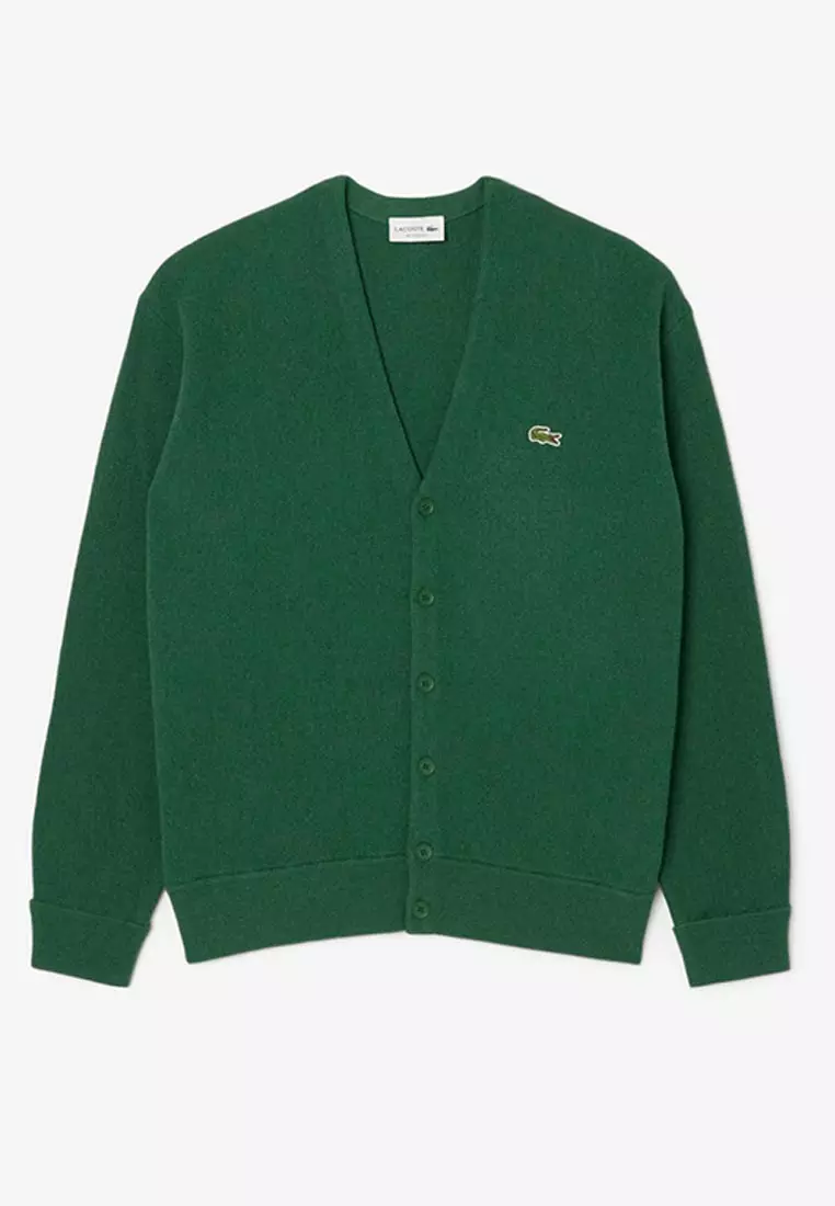 Relaxed Fit Carded Wool Cardigan