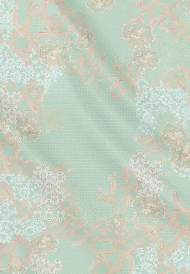 Haramain 2 Satin Square - Jade