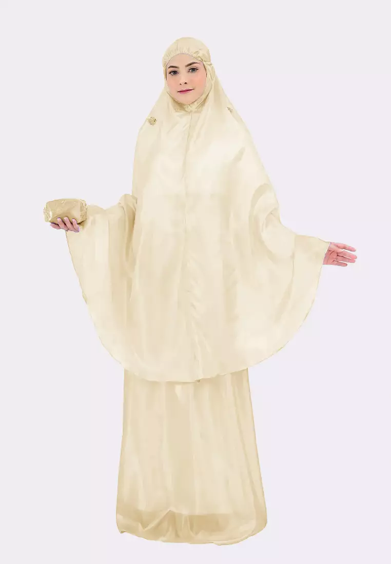 Cotton Bee - Mukena Traveling Syamma Sulam Pouch Mika Prayer Set