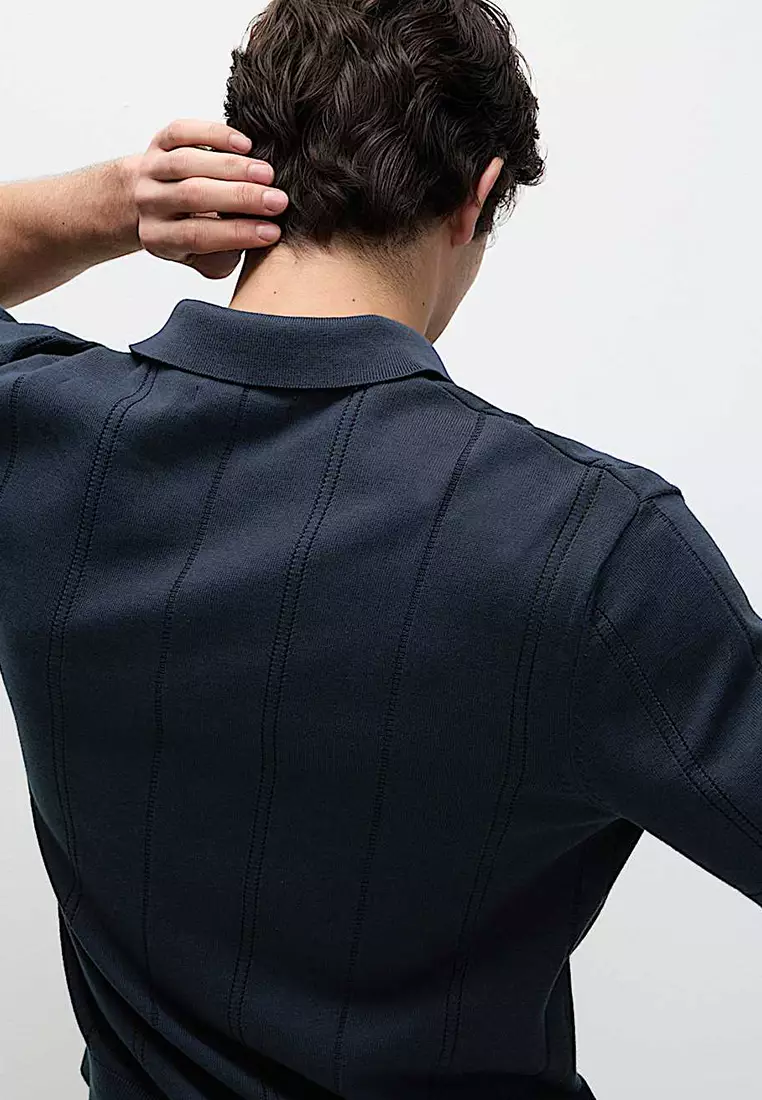 Pure Cotton Relaxed Fit Stich Polo
