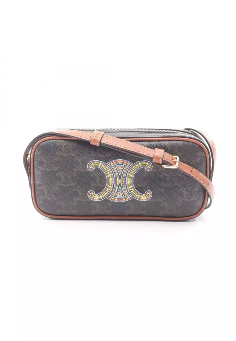 Buy Celine Pre-Loved Celine Cuill Triomphe mini camera bag one