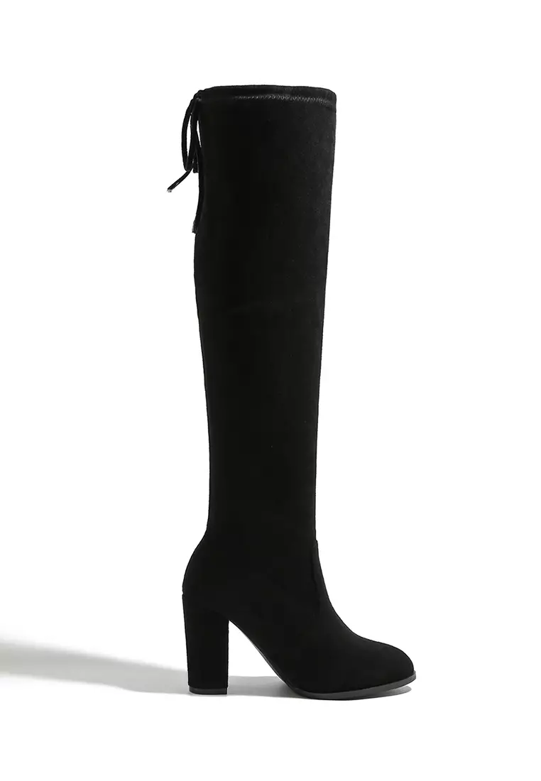 Discount on Twenty Eight Shoes  shoes - SKU: 9cm Supper Skinny Elastic Suede Fabric Long Boots Wty3977-9