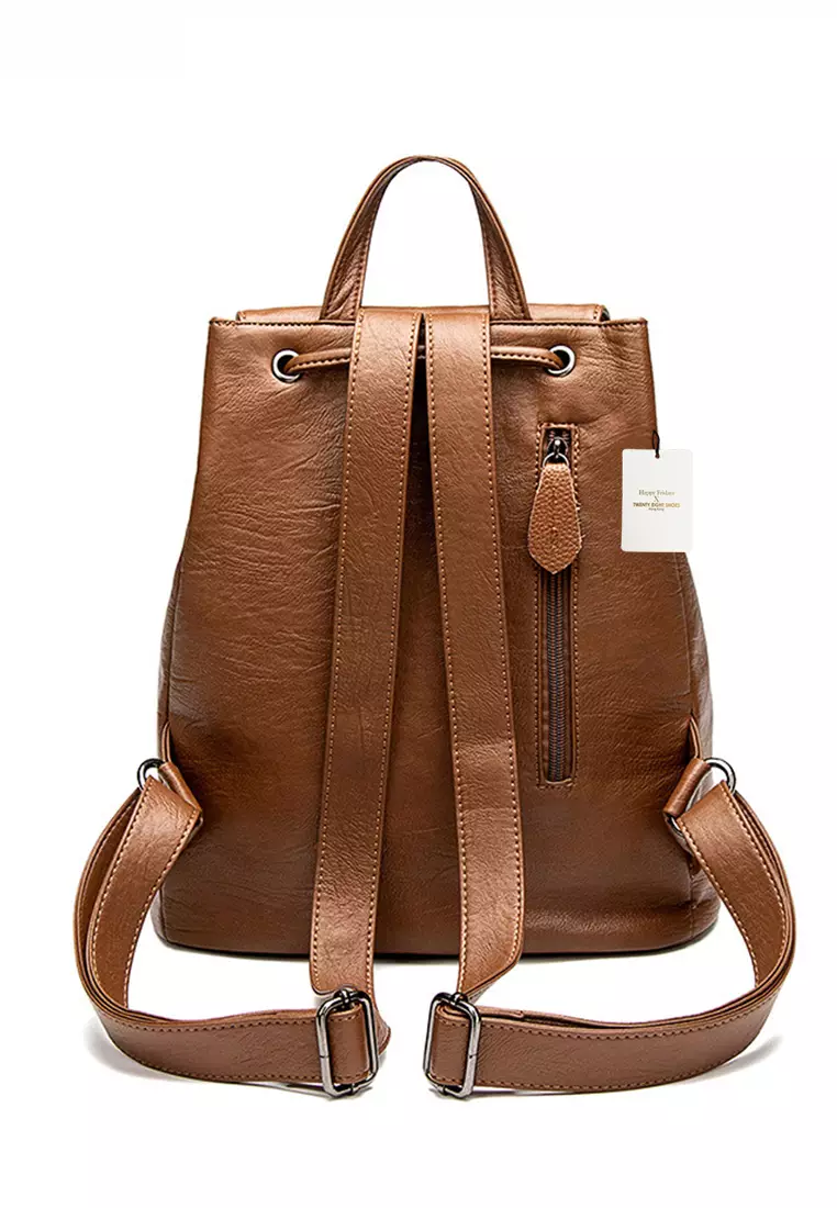 Stylish Faux Leather Flap Backpack JW NN-6636