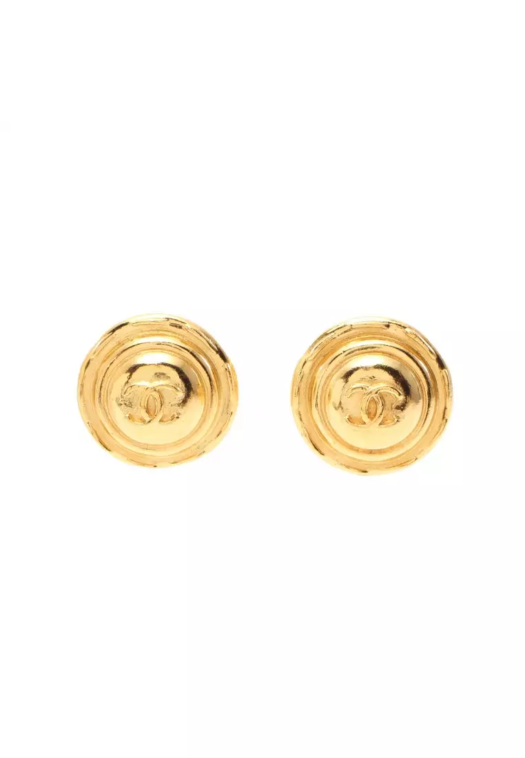 Buy Chanel Pre-loved CHANEL coco mark earrings GP gold vintage 2024 Online  | ZALORA Singapore