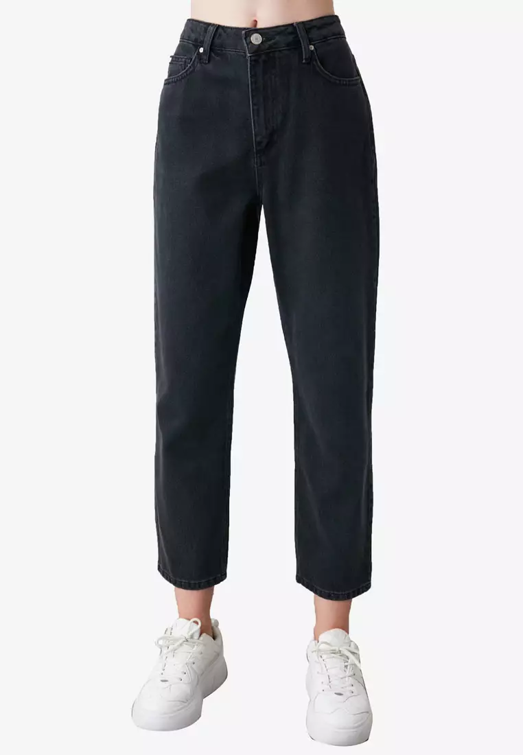 Buy Trendyol High Waist Boyfriend Jeans Online ZALORA Malaysia