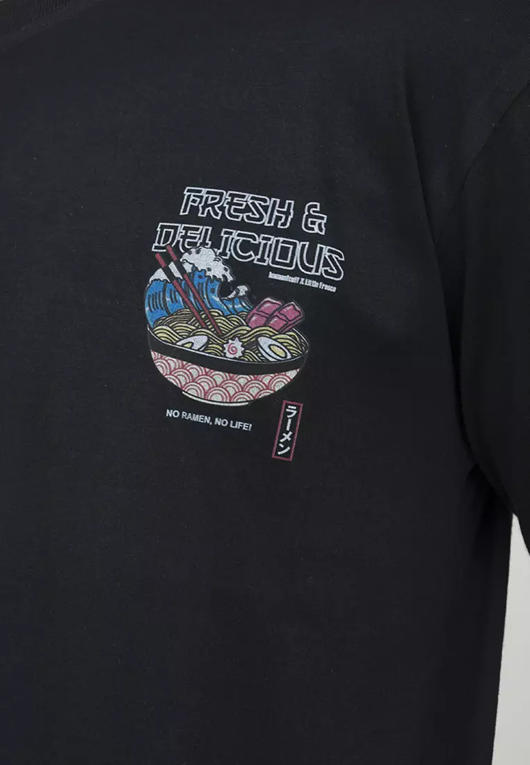 Kaos cotton combed lengan panjang pria hitam houseofcuff fresh