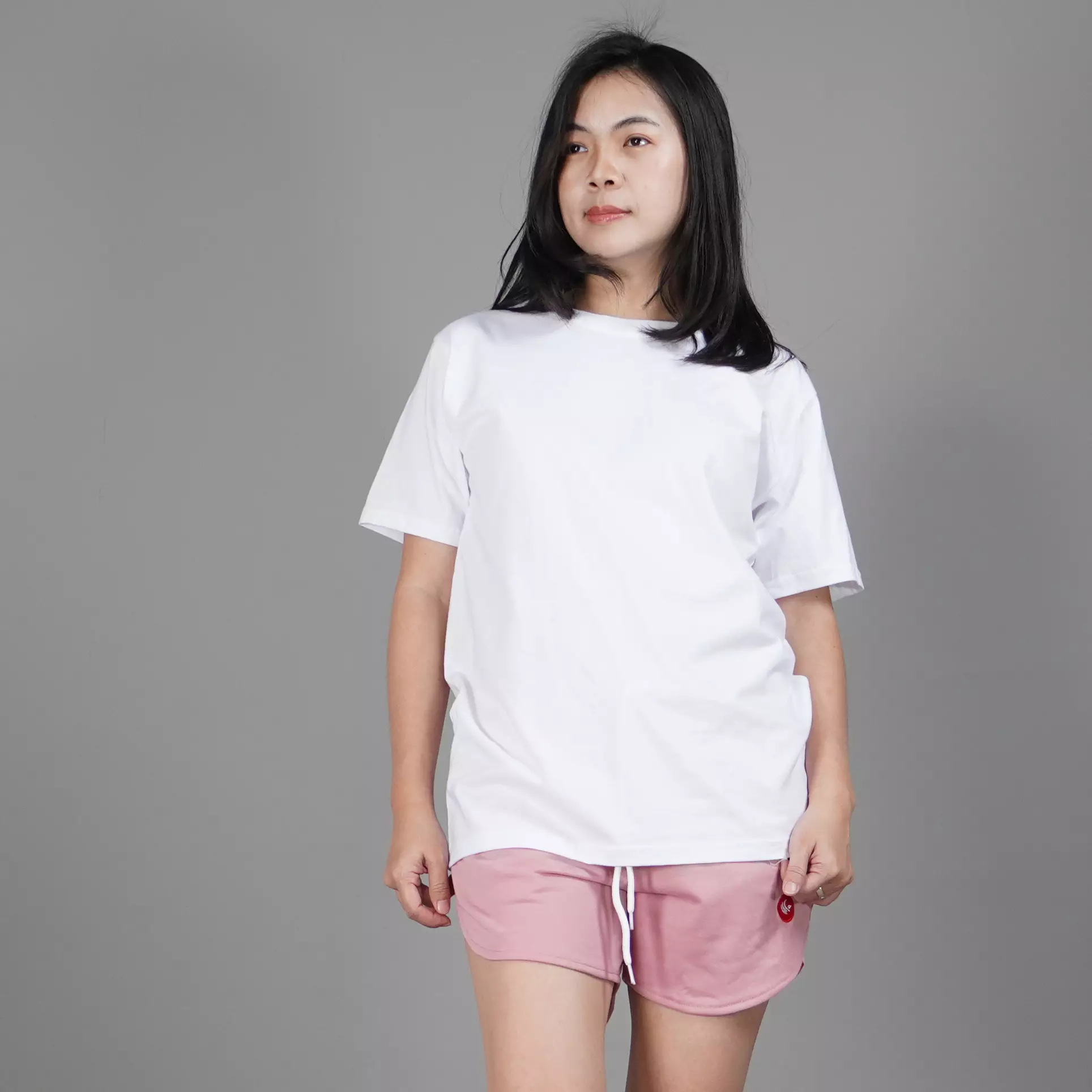 UNILO Size S-BIG Kaos Putih Polos Lengan Pendek Kaos Katun Putih - Putih