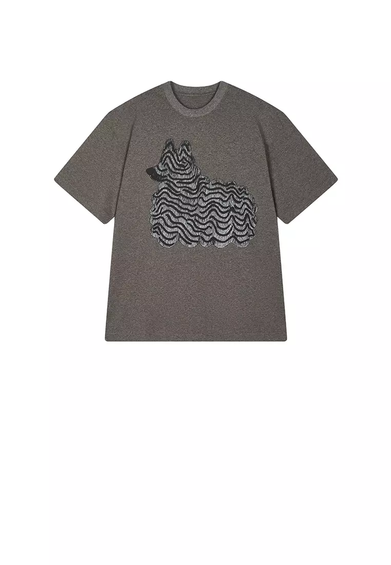 Cotton Animal Loose Short Sleeve T-shirt
