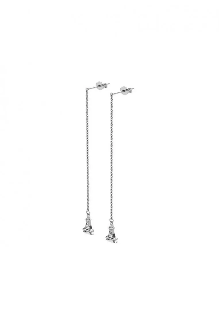 Dangling Tower Earring WG - Anting Crystal Swarovski® by Her Jewellery