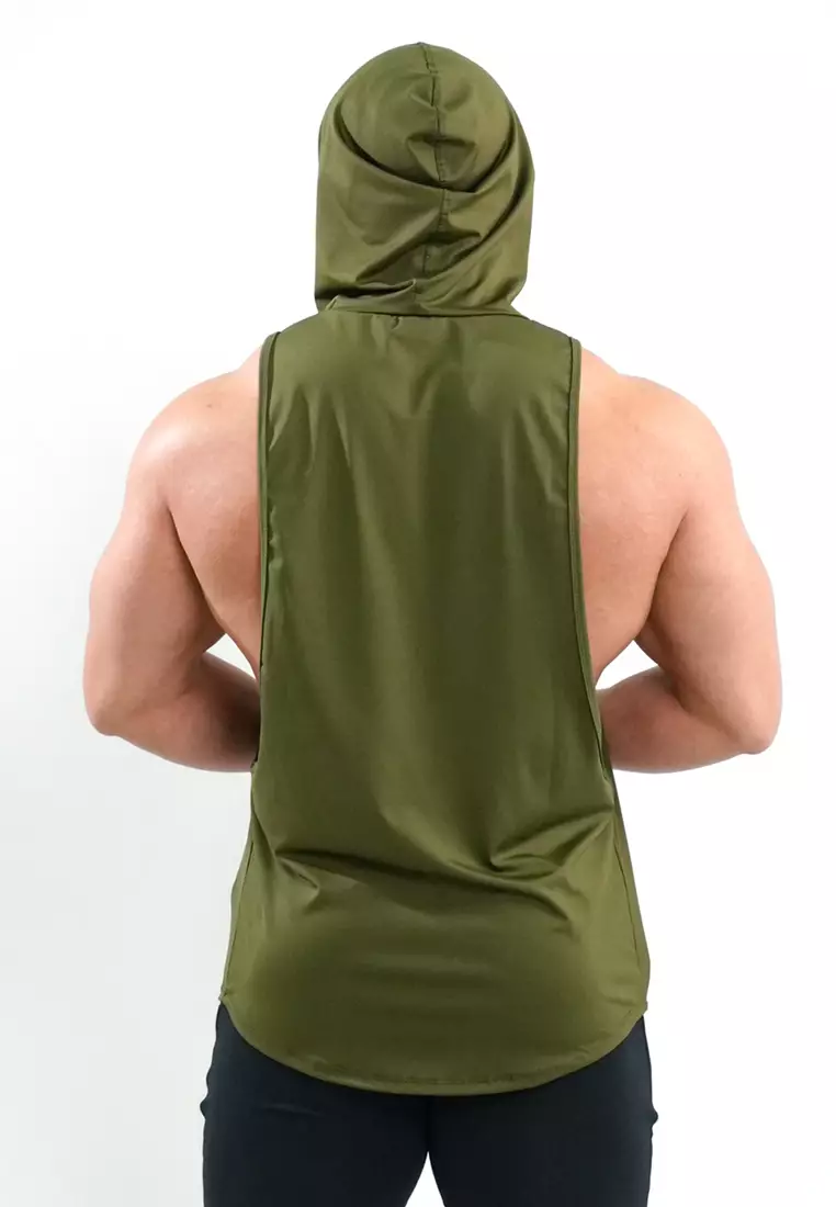 Hoodie Super Deepcut Eat Sleep Gym Repeat series Army Green