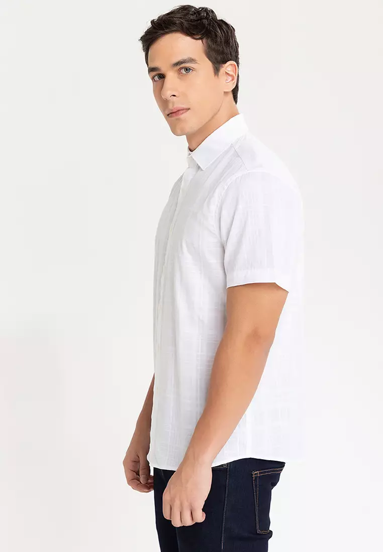 Short Sleeve Sateen Sns Plaid