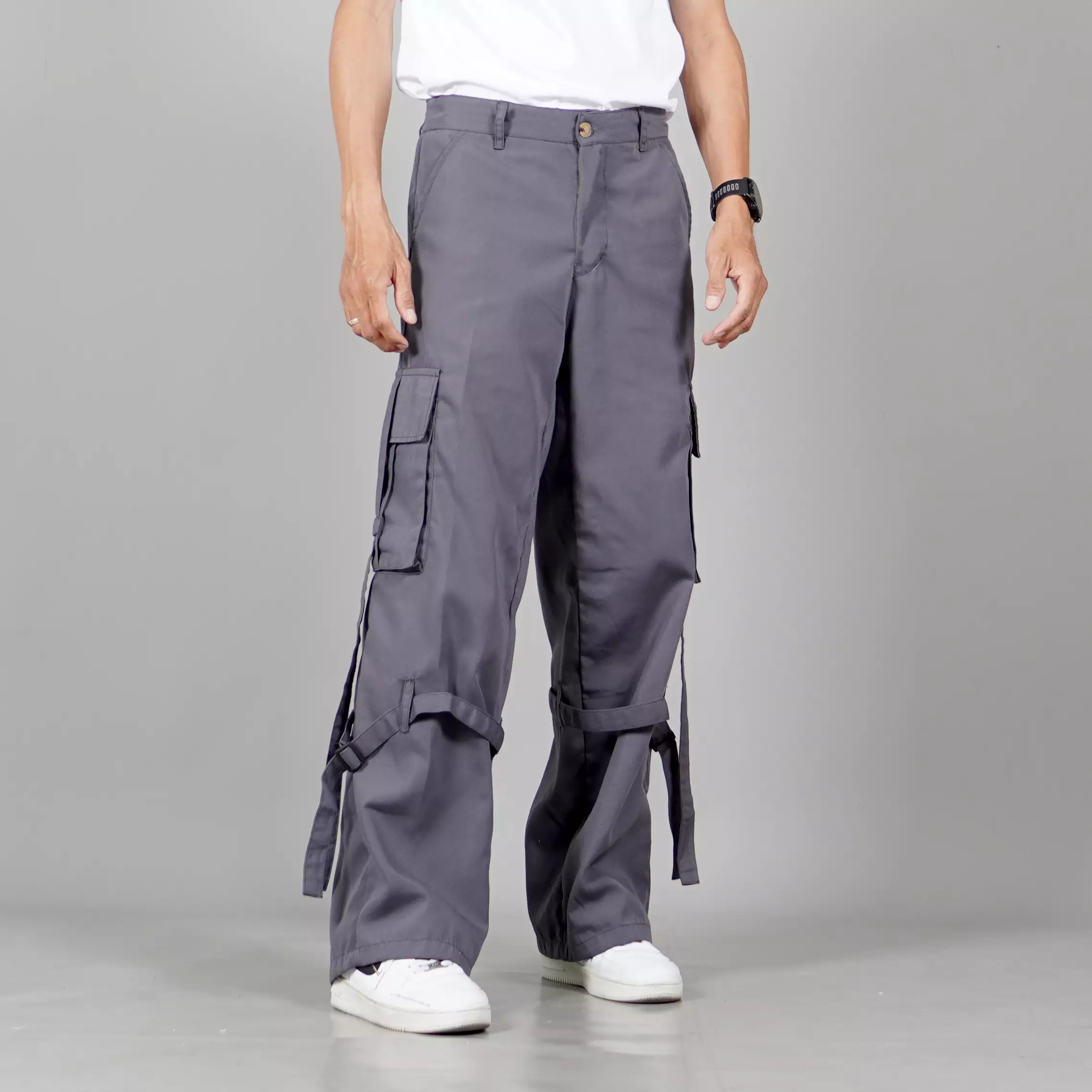  JAMES Celana Cargo Pria Cargo Pants Pria Streetwear Hypebeast Cargo Pants - ABU TUA