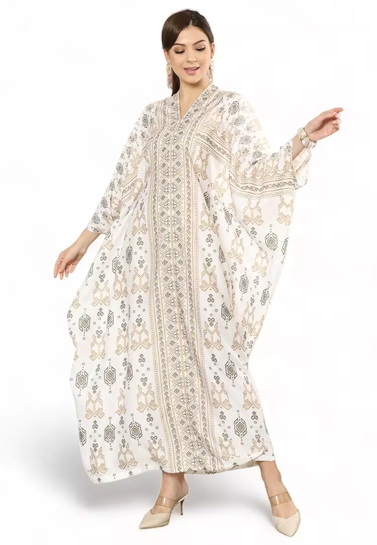 Kanzi Exclusive Long Sleeve Songket Kaftan