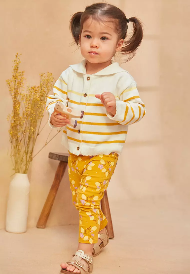 Yellow Printed Leggings