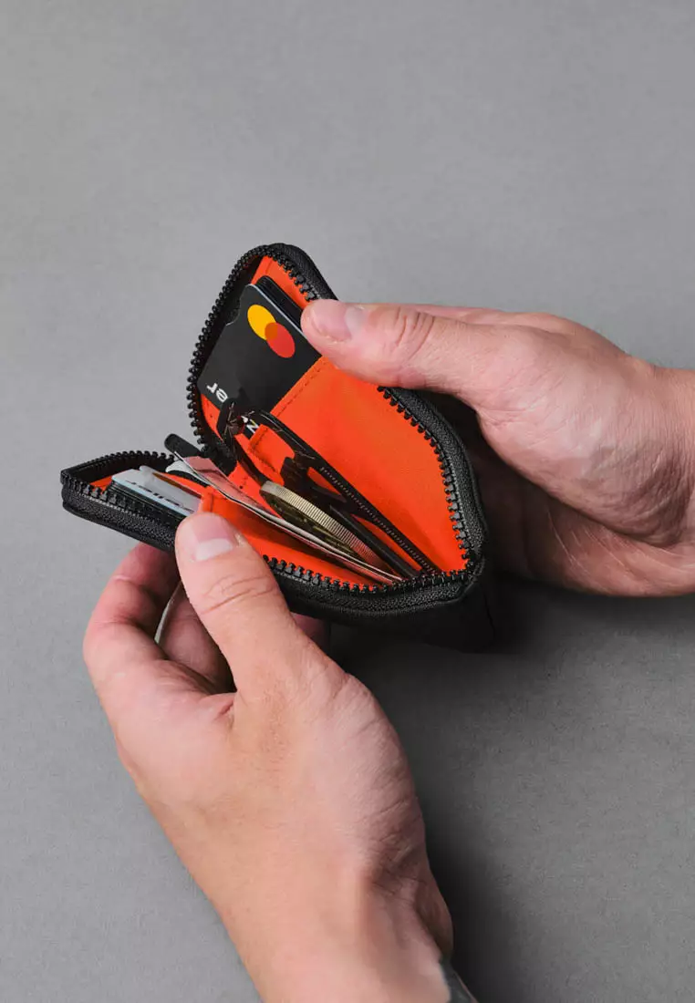 Zip Card Pouch - Black, Axoflux™ 210D