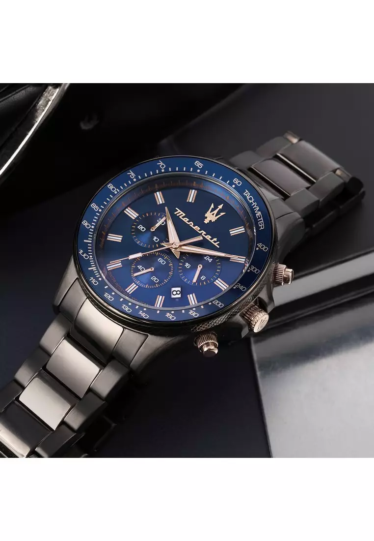 【2年保養】瑪莎拉蒂 Sfida 鋼款 計時腕錶 R8873640001