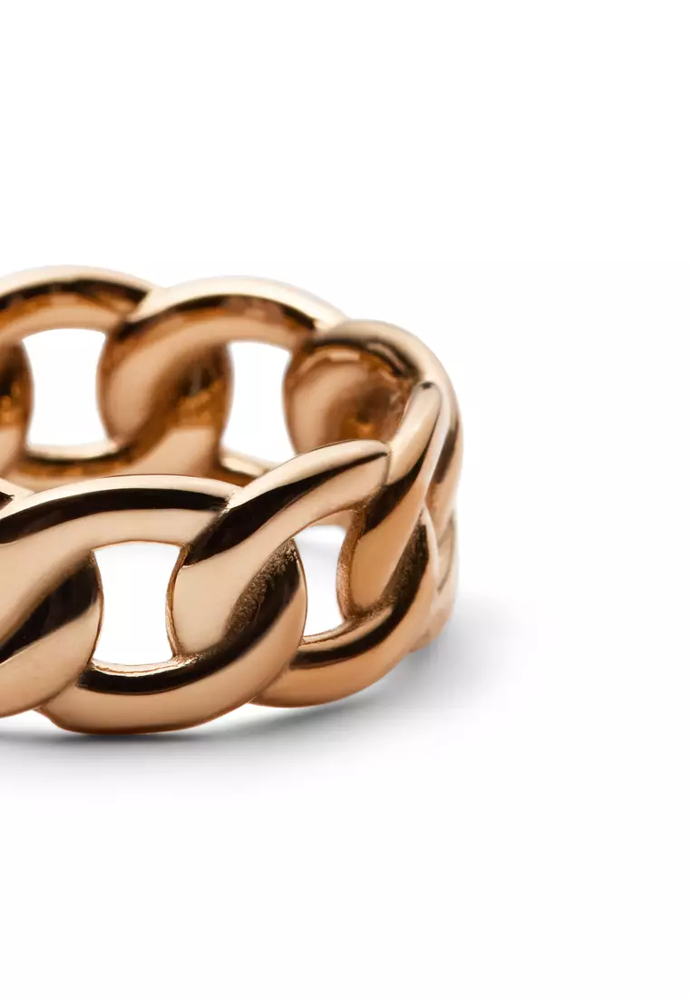 Chunky Chain Ring Rose Gold - Unisex Ring for women and men stainless steel Ring DW Official Authentic Original Cincin perempuan lelaki DW