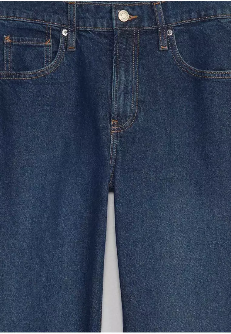 Mid Rise '90s Loose Jeans With Washwell