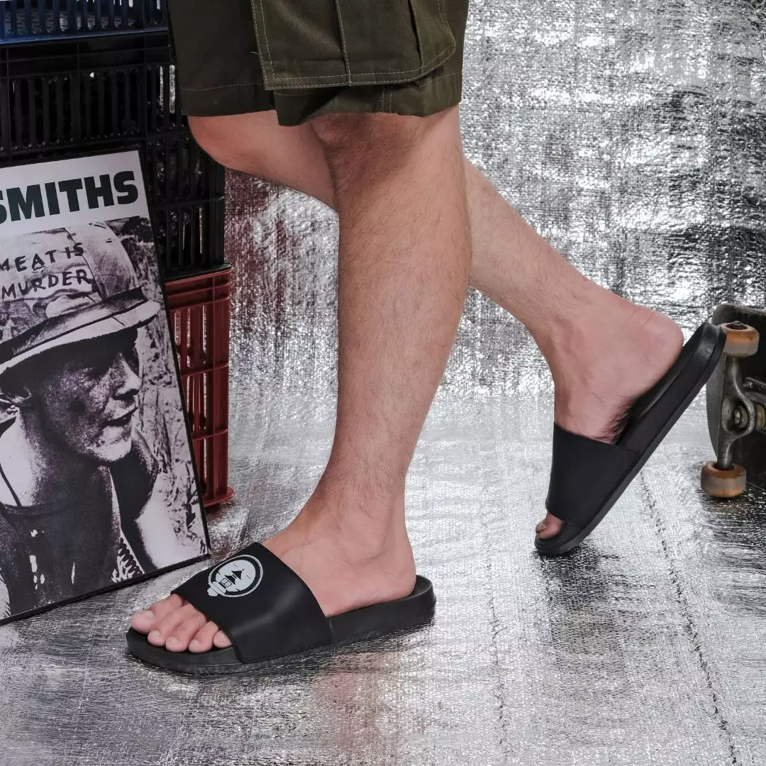 Cogen Sandal Slop Sandal Slip On Sandal Slide Pria Sendal Karet Hitam Basic RB Series