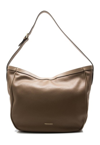 Trussardi beige Trussardi Leather Shoulder Bag (Neutral) 20AE4AC4266543GS_1
