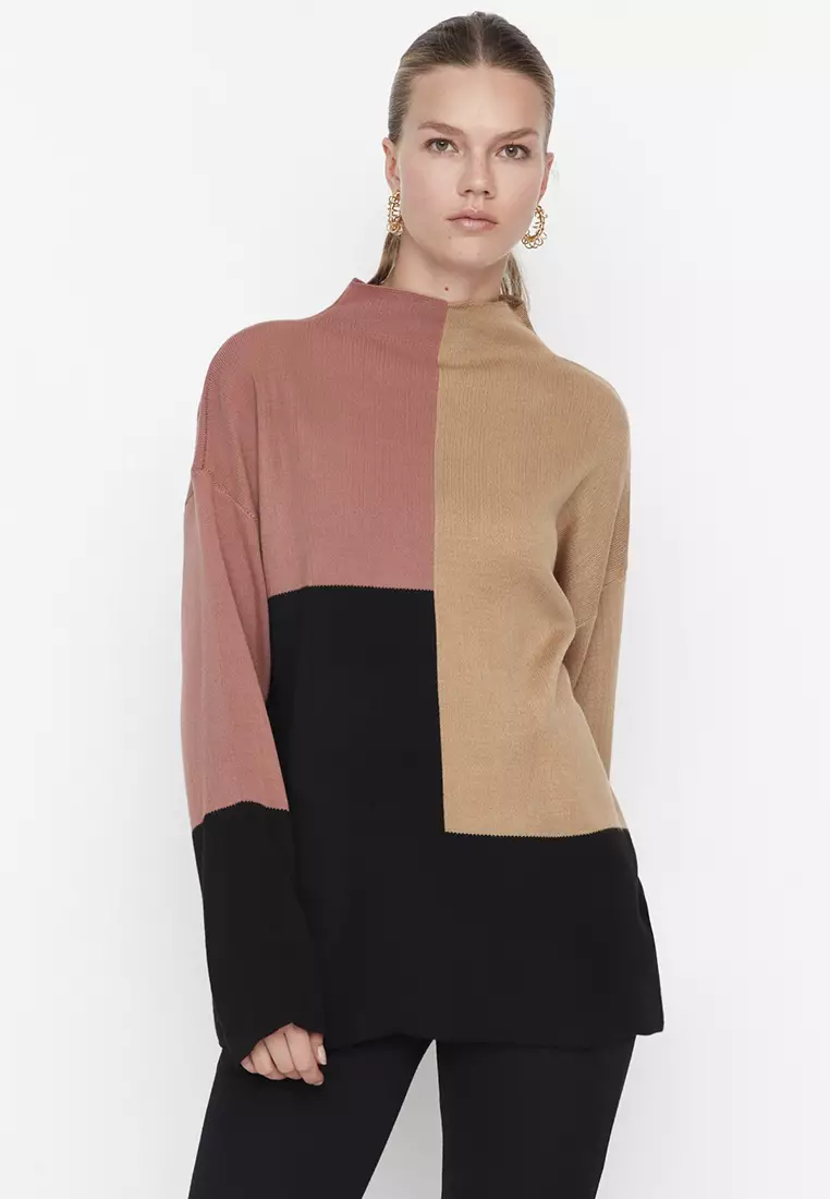 Colour Block Knitted Sweater