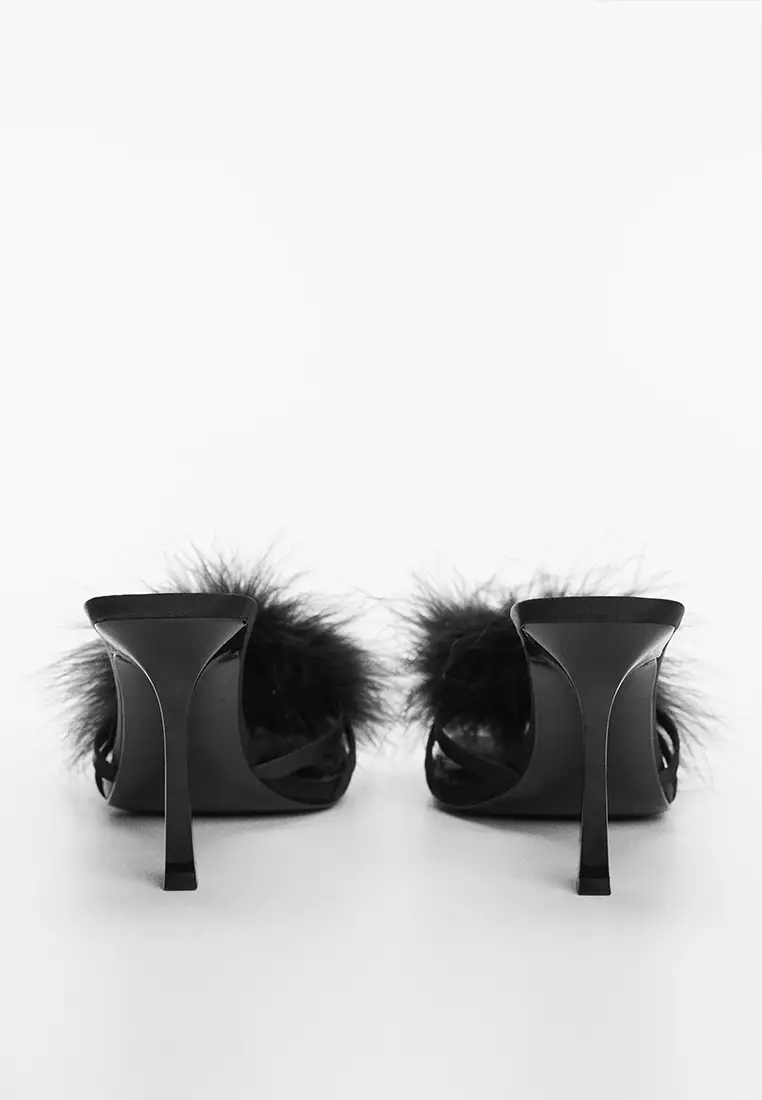 Jual Mango Heels With Feather Decoration Original 2024 ZALORA Indonesia