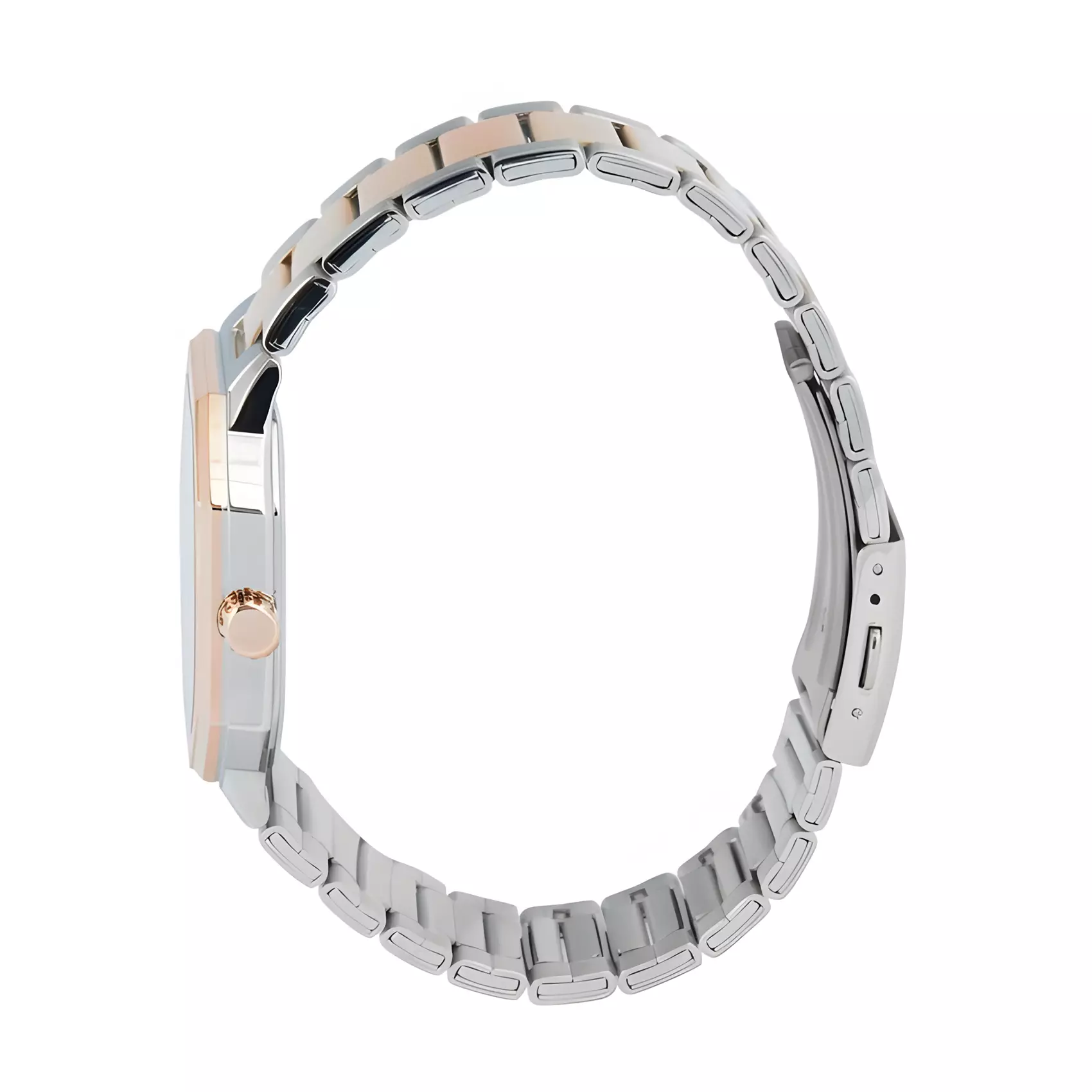 Casio- Jam Tangan Analog Pria - Silver Rose Gold Stainless Steel -  MTP-B195RG-2AV