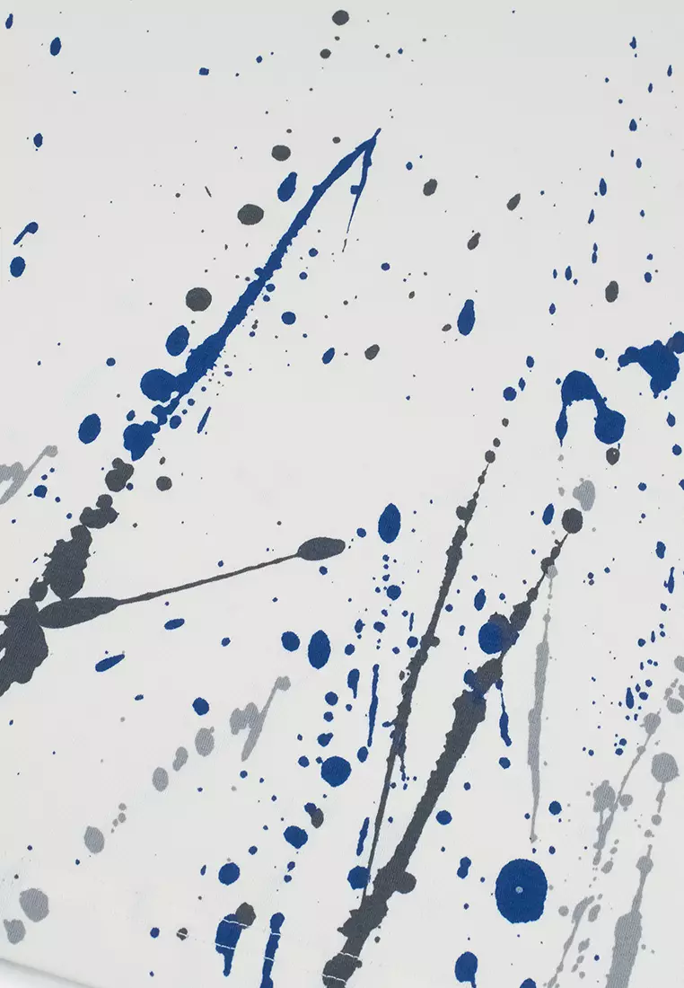 MEN'S LOGO LOOSE FIT PAINT SPLATTER T-SHIRT