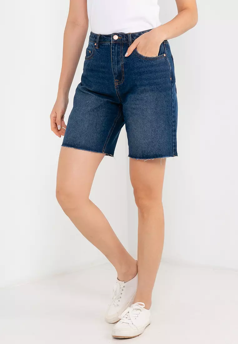White outlet long shorts