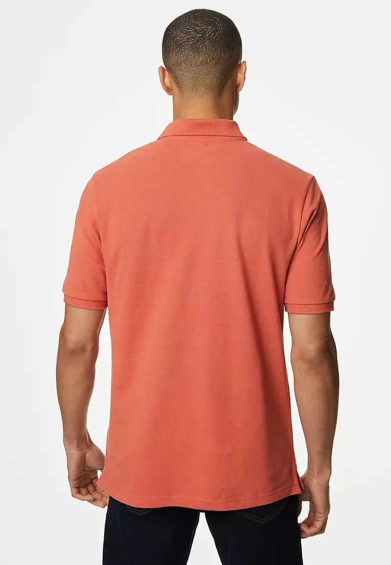 Pure Cotton Pique Polo Shirt