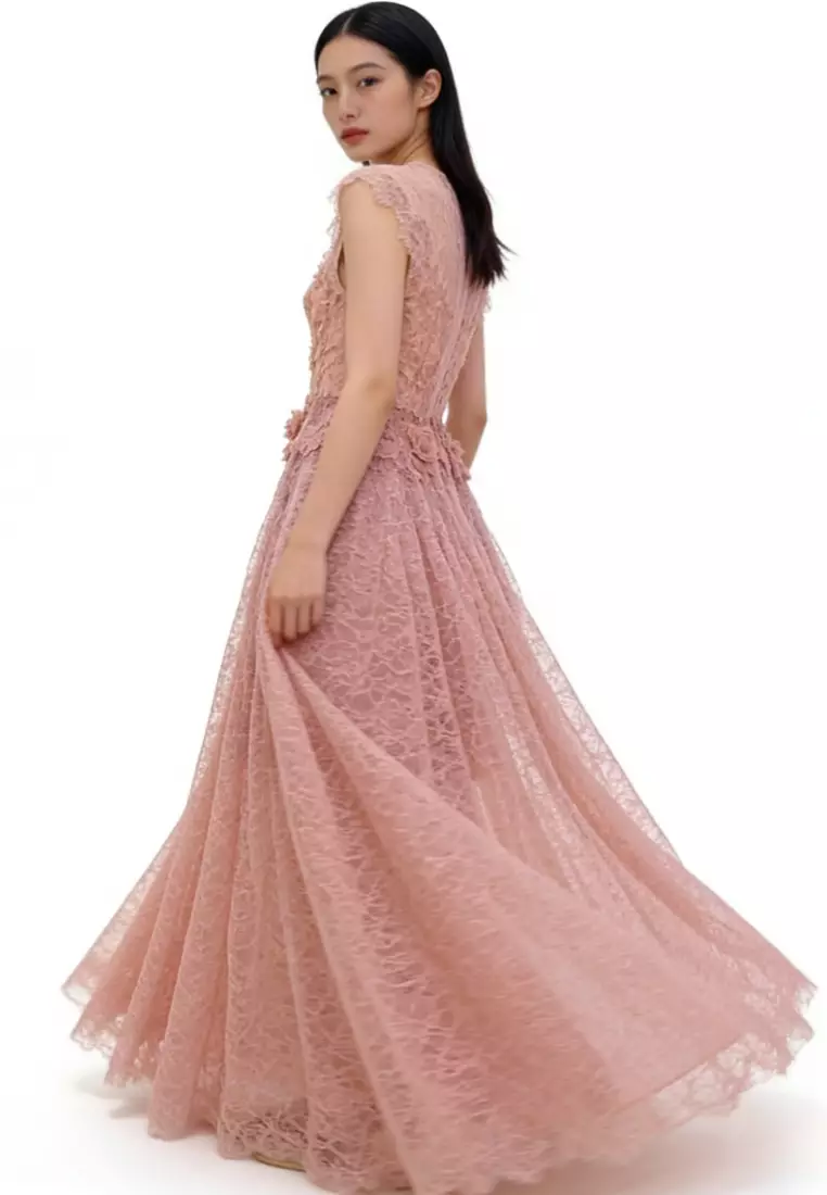 Lace Floral Maxi Dress CA26040210PI