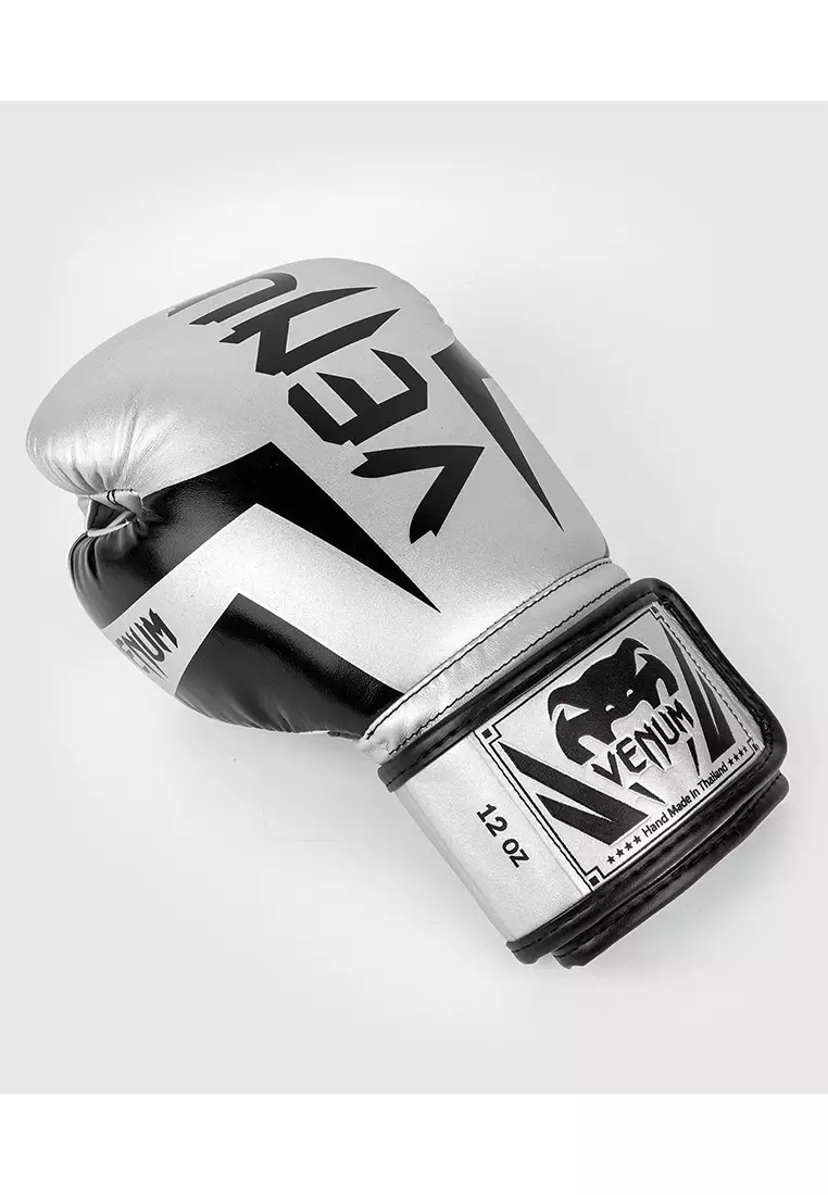 Venum Elite Boxing Gloves - Silver/Black