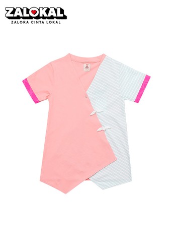 Jual Tiny Button Girl Stripes Asymmetric Top Original Zalora