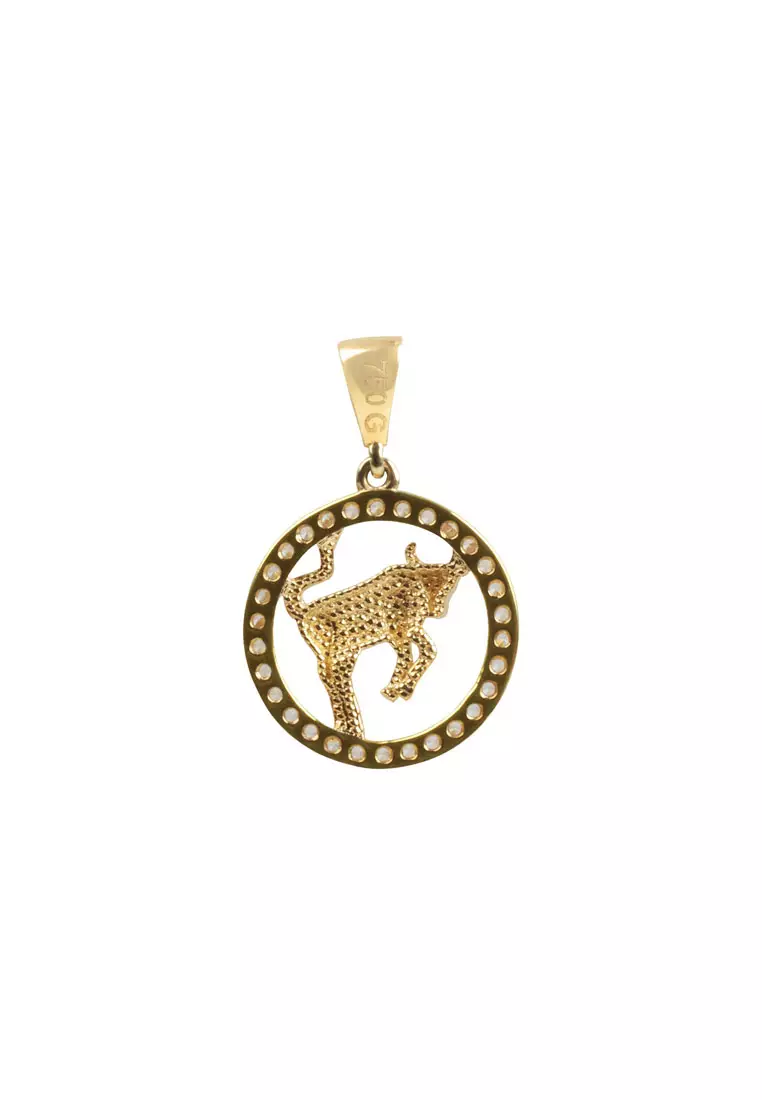 Taurus Zodiac Pendant 18k Gold