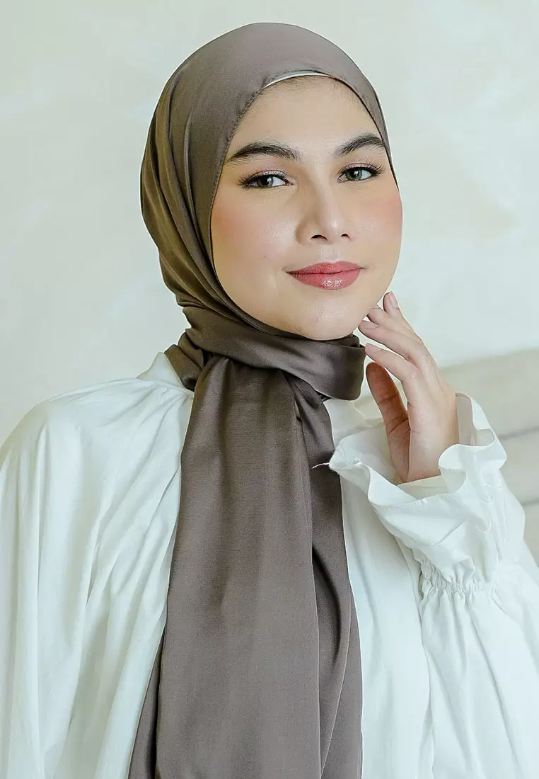Shadeera Silk Shawl Taupe Grey (Lozy x Shadira)