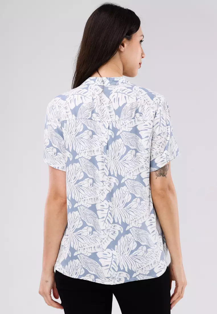 Short Sleeve Woven Blouse