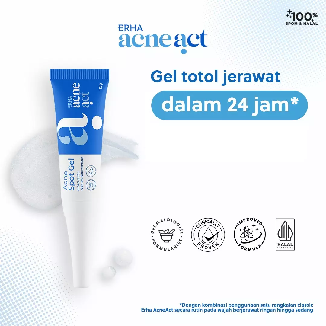 ERHA Acneact Acne Spot Gel 10g - Gel Totol Jerawat |  Acne Treatment | Salicylic Acid Niacinamide