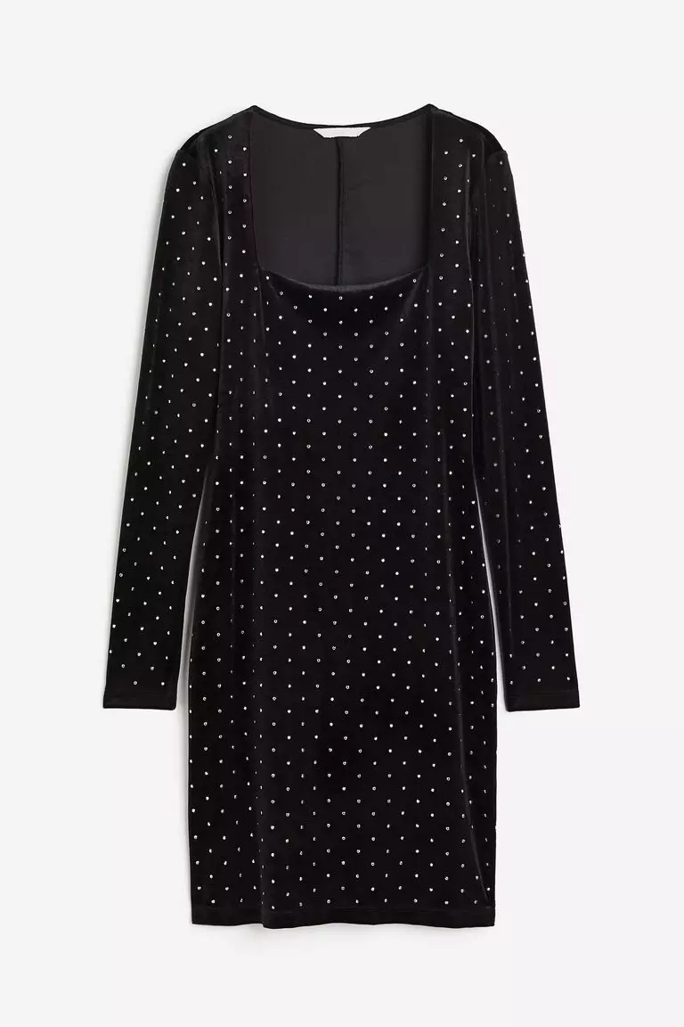 Square-neck bodycon dress