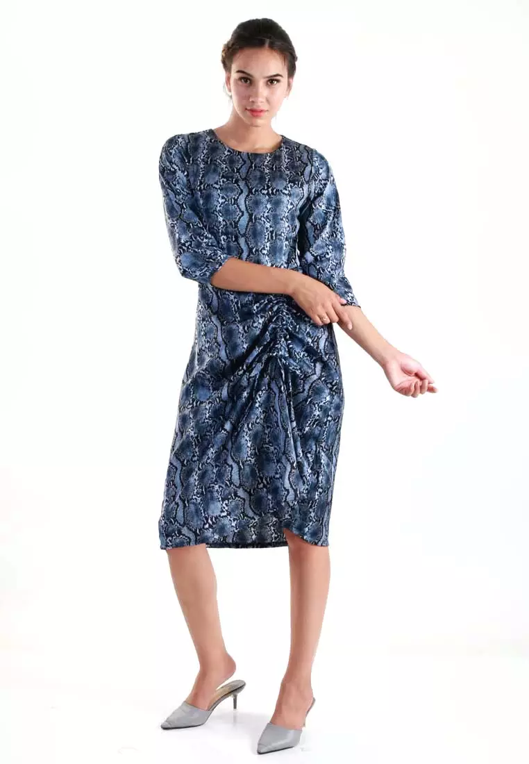 Snake Skin Shaved Dress