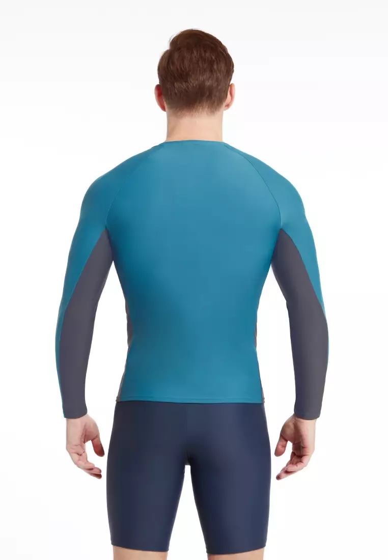 Men Sunseeker Logo Aquamarine Rash Guard