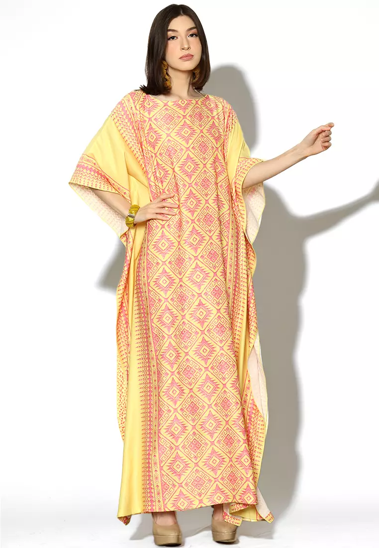 Kanzi Exclusive Short Sleeve Songket Kaftan