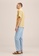 MANGO Man yellow Striped Cotton Linen Shirt ED1CFAA6B3DB9FGS_4