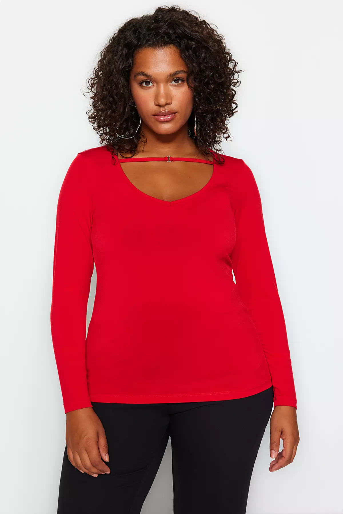 Red evening tops deals plus size