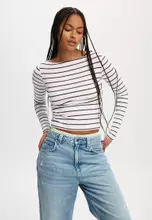 Remi Stripe White/Umber