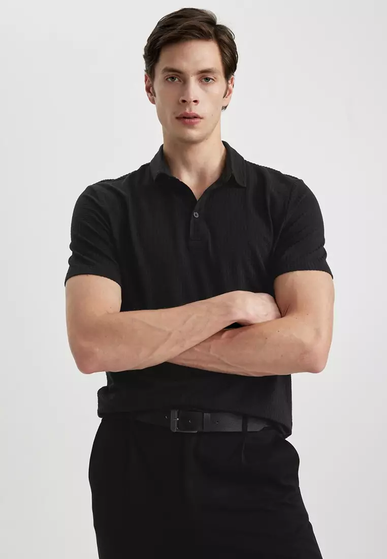 Slim Fit Cotton Short Sleeve Polo T-Shirt