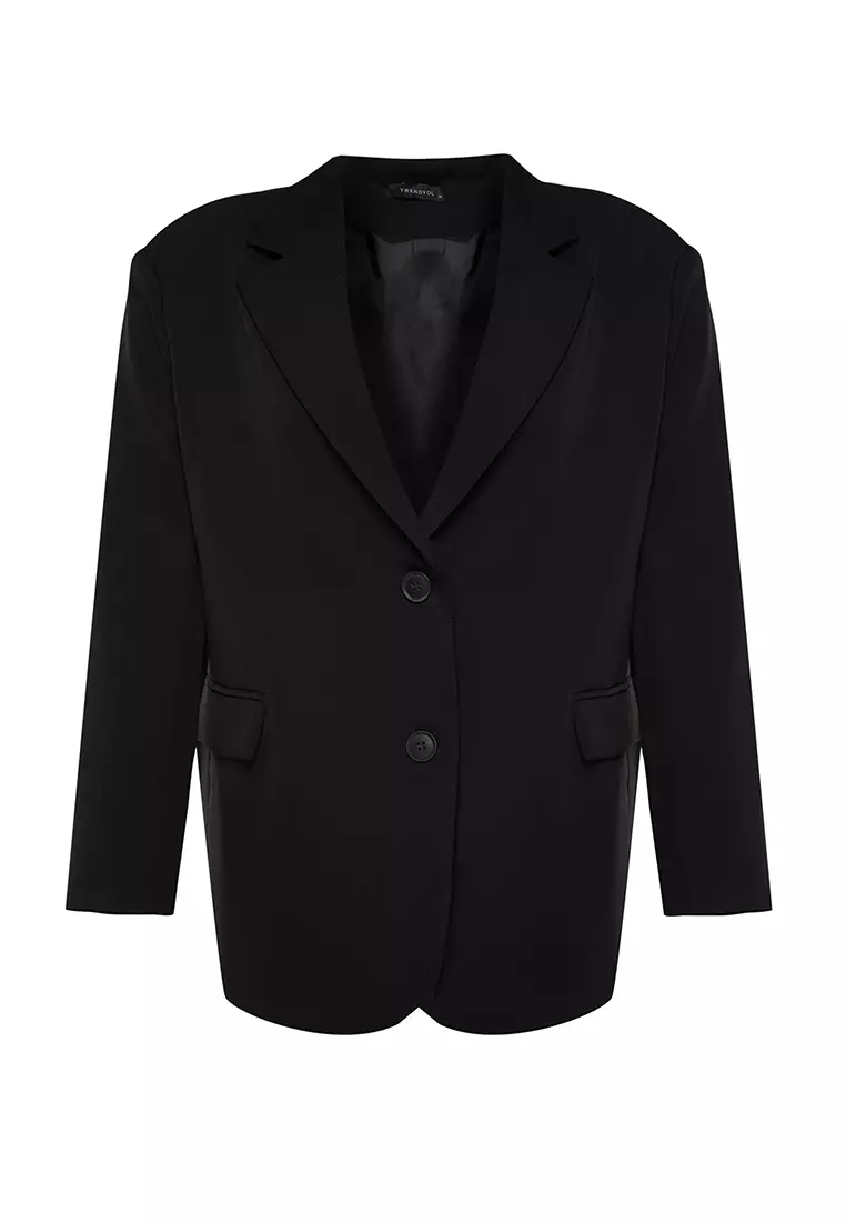 Buy Trendyol Basic Blazer 2024 Online | ZALORA Singapore