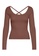 Vero Moda brown Glory Long Sleeves U-Neck Top E32D1AAFE7CBE2GS_5