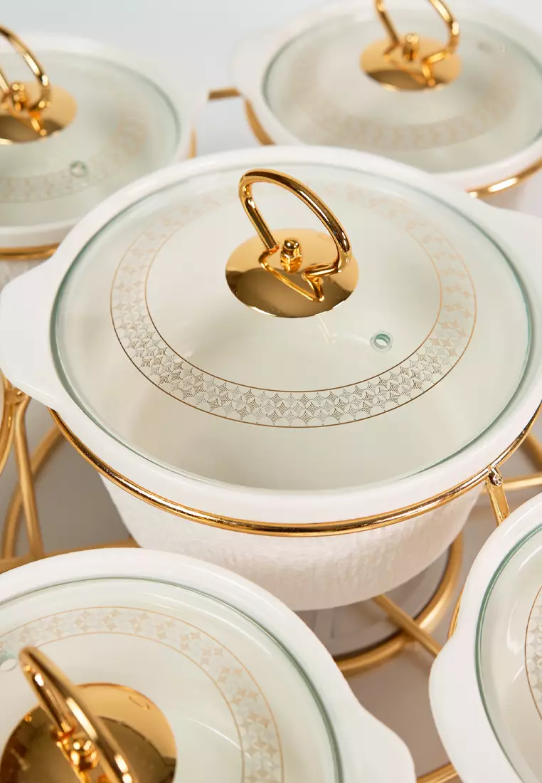 Gold serving dish online