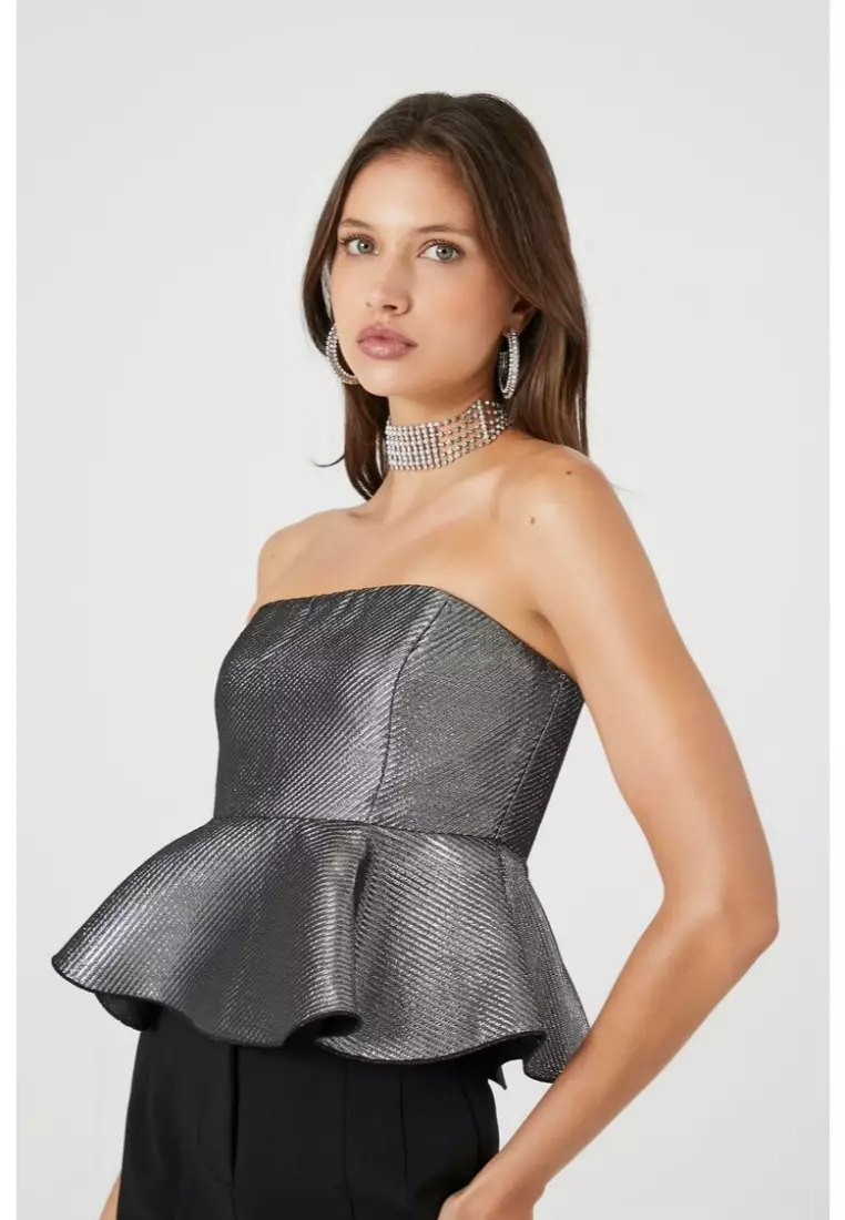 Peplum hotsell tube top